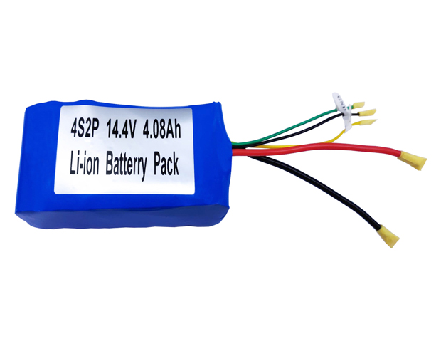 4S2P 14.4V 4.08Ah Li-ion Battery Pack